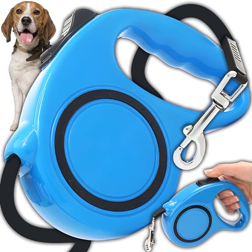 Retoo Rollleine Hundeleine 3m für kleine & große Hunde, Flexibles Band für Rechts Spaziergänge, Dog Leash, Bequemen Griff, Gurt-Leine, Robuste Ausziehleine fürs Gassigehen Roll-Leine Hochwertige Leine von Retoo