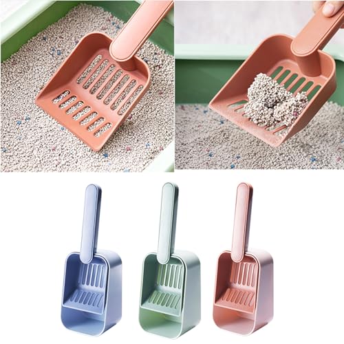 RETUOLWAG Katzenstreute Schaufeln Mit Halterstreus Reinigungswerkzeug Scooper Mit Box Stehende Katzen Reiniger Kits Ergonomische Wurfschaufeln Kits von RETUOLWAG