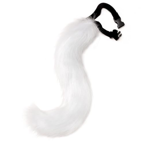 RETUOLWAG Plüsch Wolf Katzen Füchse Therians Schwanz Pelztier Schwänze Cosplay Halloween Weihnachten Party Kostüm Hundespielzeug Leopard von RETUOLWAG