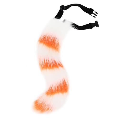 RETUOLWAG Plüsch Wolf Katzen Füchse Therians Schwanz Pelztier Schwänze Cosplay Halloween Weihnachten Party Kostüm Hundespielzeug Leopard von RETUOLWAG