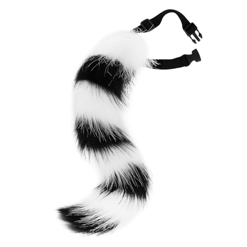 RETUOLWAG Plüsch Wolf Katzen Füchse Therians Schwanz Pelztier Schwänze Cosplay Halloween Weihnachten Party Kostüm Hundespielzeug Leopard von RETUOLWAG