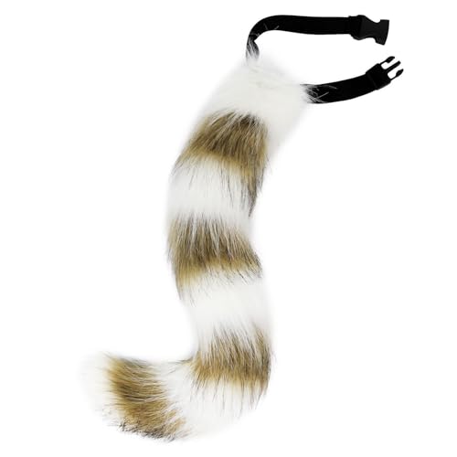 RETUOLWAG Plüsch Wolf Katzen Füchse Therians Schwanz Pelztier Schwänze Cosplay Halloween Weihnachten Party Kostüm Hundespielzeug Leopard von RETUOLWAG
