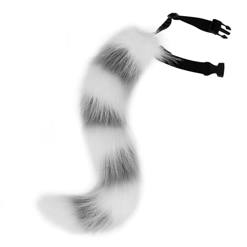 RETUOLWAG Plüsch Wolf Katzen Füchse Therians Schwanz Pelztier Schwänze Cosplay Halloween Weihnachten Party Kostüm Hundespielzeug Leopard von RETUOLWAG