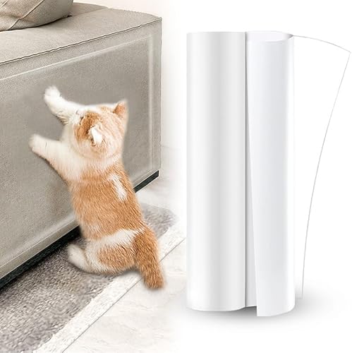Cat Scratch Furniture Protector - 11.8„ x 118“ - Selbstklebender einseitiger Anti-Kratz-Möbelschutz - Klarer Couch- und Sofa-Schutz - Flexibles und sicheres DIY-Schneideschutz-Band von RETZLA