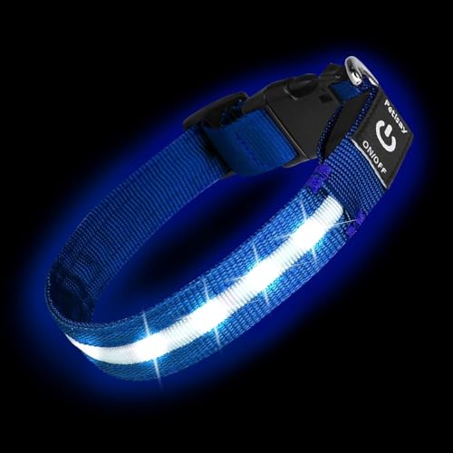 Leuchtendes Hundehalsband – hohe Sichtbarkeit und strapazierfähiges Nylonmaterial – wiederaufladbar und wasserdicht, LED-Hundehalsband für nächtliche Spaziergänge, beleuchtetes Hundehalsband, leuchtet Leuchtendes Hundehalsband – hohe Sichtbarkeit und strapazierfähiges Nylonmaterial – wiederaufladbar und wasserdicht, LED-Hundehalsband für nächtliche Spaziergänge, beleuchtetes Hundehalsband, leuchtet von RETZLA