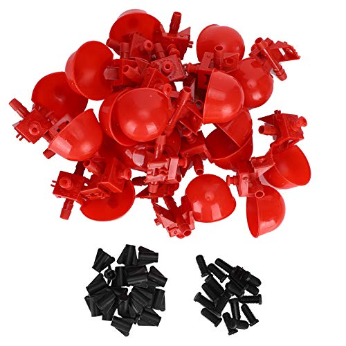 20pcs Automatische Hühnerwassererbecher | Roter Geflügeltrinker für Hühner/Tauben/Vögel | Einstellbarer Fluss & stabiles Design | Farm- und Haustiervorräte von REXVTNS