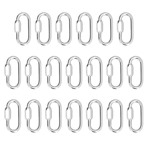 20pcs Stainless Steel Bird Foot Rings | Sturdy Parrot Leg Rings/Toy Accessories | Secure & Long - Wearing for Pet Birds (L) von REXVTNS
