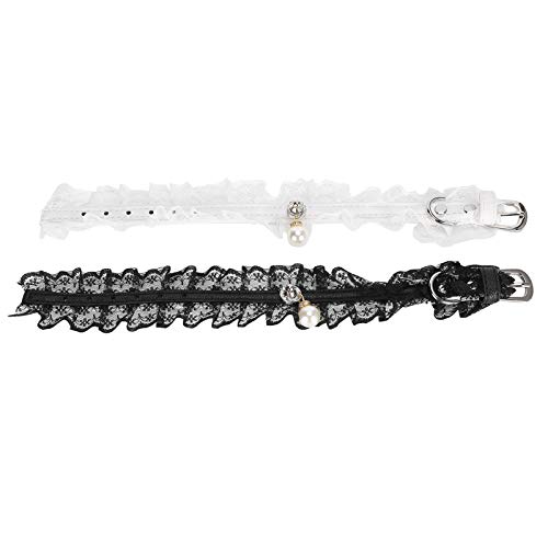 2pcs Spitze Hochzeitstierkragen für kleine Katzen & Hunde | Schwarz/Weiß Elegante Perlendekoration | Festivals/Partys/Fotoshootings | Robustes Pu & Metal -Design 2pcs Spitze Hochzeitstierkragen für kleine Katzen & Hunde | Schwarz/Weiß Elegante Perlendekoration | Festivals/Partys/Fotoshootings | Robustes Pu & Metal -Design von REXVTNS