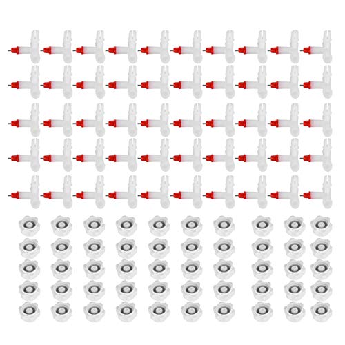 50pcs Hühnchen -Trinknippel | Spring Tee Geflügel Wasserer für Hühnermaterial/Farm | Leck - Proof Metall- und Plastiktrinker mit Fixierungsmuttern | Lang - dauerhafte von REXVTNS