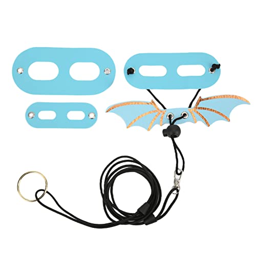 Adjustable Lizard Leash for Bearded Dragons | Soft Reptile Harness for Small Pets | Cute Walking Accessory/Party Costume Sturdy & Lightweight Design (Blue) von REXVTNS