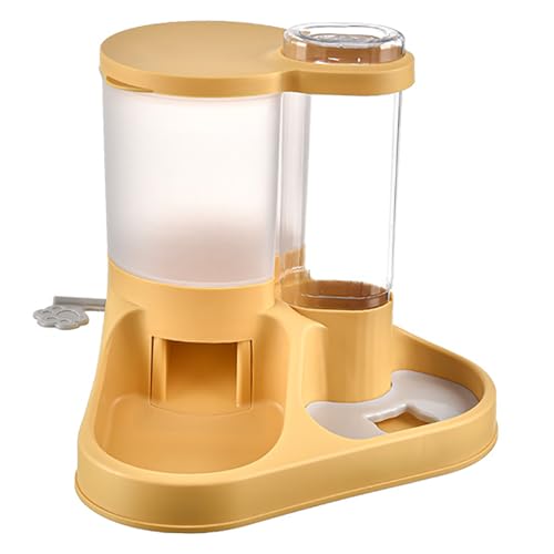 Automatic Dog Feeder Waterer | 5L Large Capacity Transparent Design | Food & Water Container for Dogs/Cats/Puppies | Secure - Grip Base & Adjustable Portion Control von REXVTNS