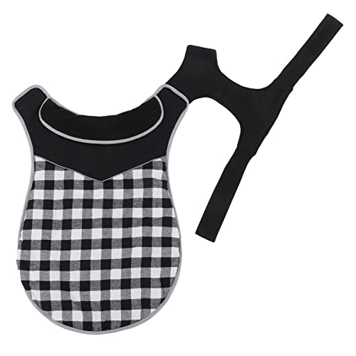 Britisch -Stil Kariertes Hund Vest | Winddes und Warmer Wintermantel für kleine/mittlere/große Hunde | Einstellbarer Hook & Loop -Design | Leichtes Polyester + Plüsch (S) von REXVTNS