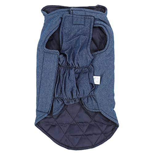 Classic Dog Jacket | Warm & Comfortable Cotton Pet Clothes for Small/Medium/Large Breeds | Sunburn Protection, Loose Fit Denim Coat for Corgi/Teddy/Husky (S) von REXVTNS