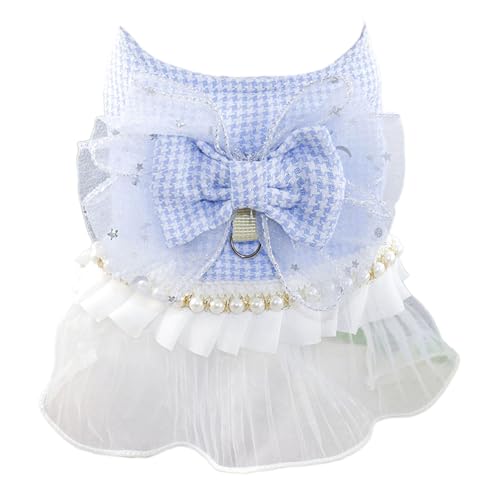 Dog Dress with Pearl Decor & Traction Buckle | Breathable Comfortable Pet Clothes for Small Dogs/Cats | Cute Puppy Dress for Daily Use/Holiday/Party (Traction Buckle Pearl Dress XL) von REXVTNS