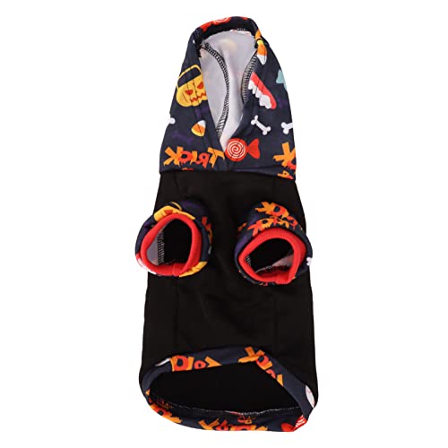 Dog Holiday Hoodie | Cute Pet Outfit with Holiday Print | Soft Nylon Shirt for Dogs/Cats | Party Dress - Up & Daily Use (S) von REXVTNS