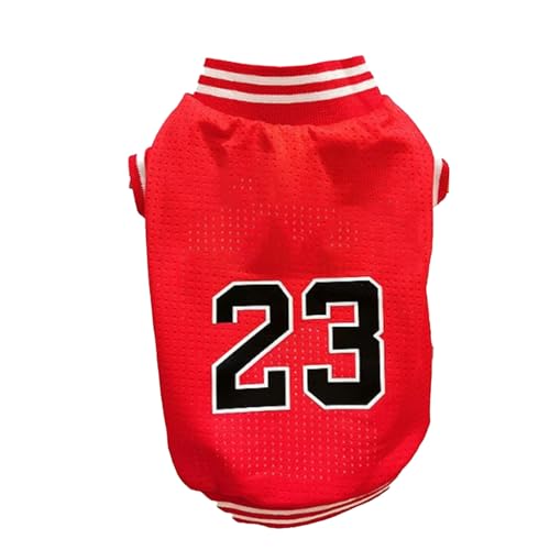 Dog Shirts for Small Dogs | Breathable Polyester Pet Clothes for Outdoor/Training/Camping | Basketball Print Design | Shedding Control & Strong (S) von REXVTNS
