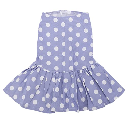 Dog Summer Dress | Breathable Cotton Pet Clothes for Small Dogs/Cats | Cute Spot Pattern Dress for Parties/Holidays | Easy Use with Hook & Loop Fasteners (XS) von REXVTNS
