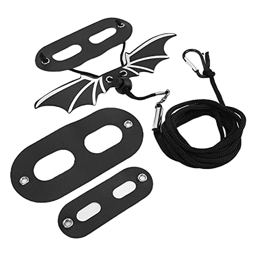 Echsenfliege Set | Einstellbarer bärtiger Drachengurt für Reptilien/kleine Haustiere | Soft Leder- und Polyesterzubehör für Fotos/Partys/tägliche Verwendung (Silver Traction Rope) von REXVTNS
