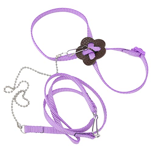 Echsenkabelbaum & Leine | Verstellbarer Reptilien -Gehen Blei für Geckos/Iguane/kleine Haustiere | Schutz - Bite -Ketten -Design | Stabiles Polyester -Traktionseil (Purple) von REXVTNS