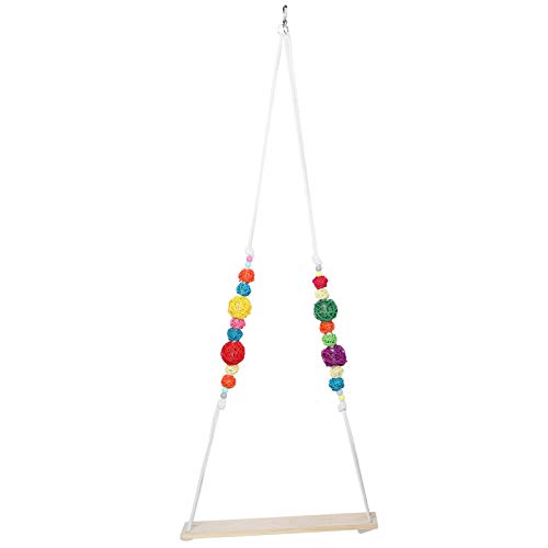 Eco - freundliche hölzerne Schwungspielzeug für Hühner und Papageien | Bunte Rattan -Bälle kauen Spielzeug | Mittelgroße Vogelperch/Spiel Fitnessstudio | 40x7x107cm sicher lang Eco - freundliche hölzerne Schwungspielzeug für Hühner und Papageien | Bunte Rattan -Bälle kauen Spielzeug | Mittelgroße Vogelperch/Spiel Fitnessstudio | 40x7x107cm sicher lang von REXVTNS