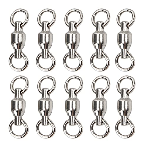 Edelstahlvogelfußringe | 10pcs Papagei Training Beinringe | 360 ° rotierendes Design für kleine/mittlere Vögel | Robustes und sicheres Haustierzubehör (2#) von REXVTNS