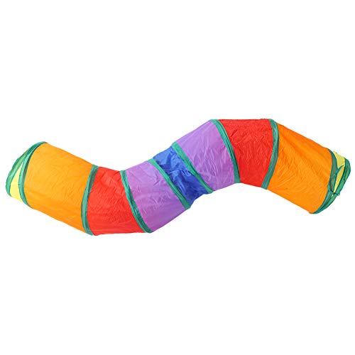 Faltbares Katzentunnelspielzeug | S - geformte Regenbogenrohr für Kitty Training & Play | Interaktives Haustierspielzeug mit Oberlichtausgang/Robustes Polyestermaterial | Raum - Faltbares Katzentunnelspielzeug | S - geformte Regenbogenrohr für Kitty Training & Play | Interaktives Haustierspielzeug mit Oberlichtausgang/Robustes Polyestermaterial | Raum - von REXVTNS