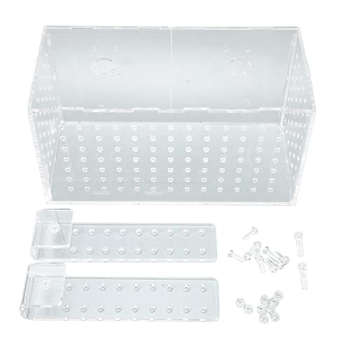 Fish Breeding Isolation Box | Transparent Acrylic Hatchery for Aquarium/Fish Container | Hook Installation with Adjustable Length | Escape - Proof Lid & Water Movement Holes (23 * 11 * 12CM) von REXVTNS