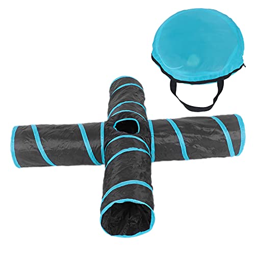 Foldable 4 - Way Pet Play Tunnel | Sturdy Spring Steel Frame & Tear - Proof Polyester | Cat Tube for Indoor/Outdoor Use | Includes Storage Bag & Hanging Toys Foldable 4 - Way Pet Play Tunnel | Sturdy Spring Steel Frame & Tear - Proof Polyester | Cat Tube for Indoor/Outdoor Use | Includes Storage Bag & Hanging Toys von REXVTNS