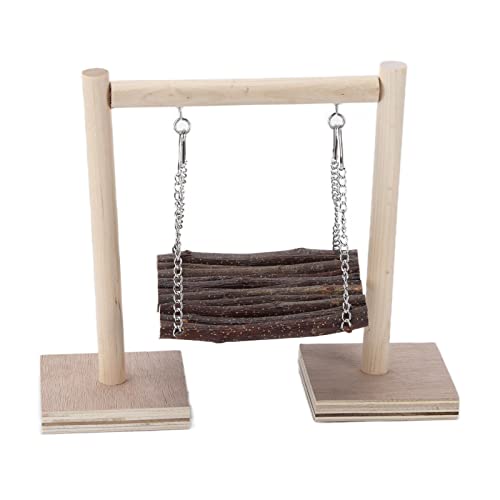 Hamster Swing | Verstellbare hölzerne Schwung mit hängender Kette für Hamster/Goldener Bär/kleines Tier | Sicheres Kauspielzeug | Lang - dauerhafter Edelstahlhaken Hamster Swing | Verstellbare hölzerne Schwung mit hängender Kette für Hamster/Goldener Bär/kleines Tier | Sicheres Kauspielzeug | Lang - dauerhafter Edelstahlhaken von REXVTNS