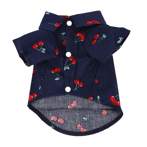 Hunde Sommerhemd | Haut - freundliches und atmungsaktives Polyester | Süßes Obstmuster Haustierkleidung für Frühling/Sommer | Maschinenwaschbar, kein Farbverlust (XL) von REXVTNS