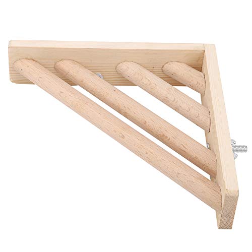 Parrot Stand Perch | Sustainable Wood Bird Climbing Rack | Cage Accessory for Parrots/Cockatiels/Conures | Safe Chew Toy | Easy Install with Screws von REXVTNS