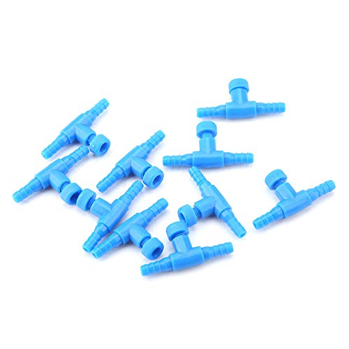 REXVTNS 10pcs Aquariumpumpensteuerventile | 3 - Way Plastic Flow Regulator für Fischtank/Sauerstoffpumpe | Genaue 90 -Grad -Einstellung, stabiles ABS -Material von REXVTNS