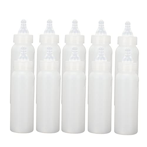 REXVTNS 10pcs Small Animal Feeding Bottle | Soft Silicone Nipple for Pig/Cattle/Sheep/Cat/Dog | Thickened Pet Milk Bottle with Clear Scale | 250ML Capacity von REXVTNS