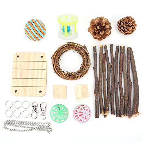 REXVTNS 11 Pack Hamster Toys Set | Wooden Teeth Maintenance Molar Toys for Hamsters/Guinea Pigs/Bunnies | Secure Chew Toys for Small Animals REXVTNS 11 Pack Hamster Toys Set | Wooden Teeth Maintenance Molar Toys for Hamsters/Guinea Pigs/Bunnies | Secure Chew Toys for Small Animals von REXVTNS