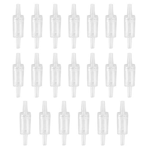 REXVTNS 20PCS Aquarium Check Valves | Unidirectional Pump Valve for Fish Tank/Oxygen System | Stop Water Reverse Movement | Resilient Plastic Material | 4mm Tube Fitting von REXVTNS