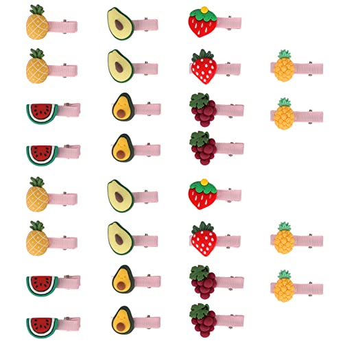 REXVTNS 28pcs Fruit Shape Pet Hair Clips | Secure Hold Dog Barrettes for Small Medium Cats/Puppies | Cute Synthetic Hair Accessories for Pets/Youngsters | Multipurpose Gifts for Pet von REXVTNS