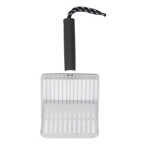 REXVTNS 304 Stainless Steel Cat Litter Scoop | Removable Handle & Quick Filtration | Litter Box Scooper for Cats/Gardening/Beach | Sturdy & Non - Tarnishing (Black) von REXVTNS