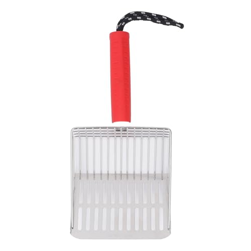 REXVTNS 304 Stainless Steel Cat Litter Scoop | Removable Handle & Quick Filtration | Litter Box Scooper for Cats/Gardening/Beach | Sturdy & Non - Tarnishing (Red) von REXVTNS