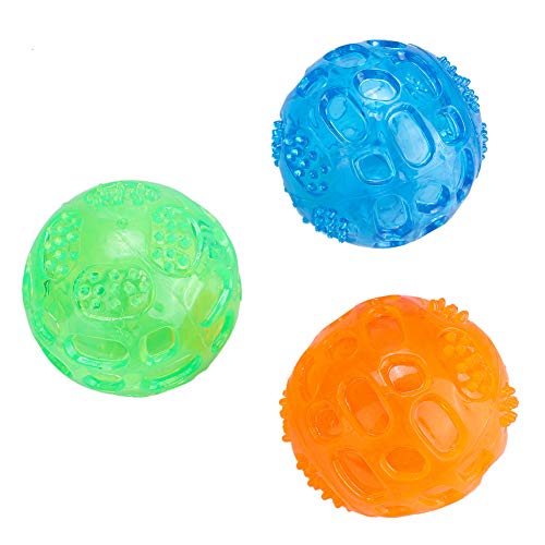REXVTNS 3pcs Hund kauen Spielzeug | Quietschende Zähnebälle für Welpen/kleine Hunde | Sicheres Flexibles Material | Stressabbau & orales Wellness | Gebaut - im Noisemaker REXVTNS 3pcs Hund kauen Spielzeug | Quietschende Zähnebälle für Welpen/kleine Hunde | Sicheres Flexibles Material | Stressabbau & orales Wellness | Gebaut - im Noisemaker von REXVTNS