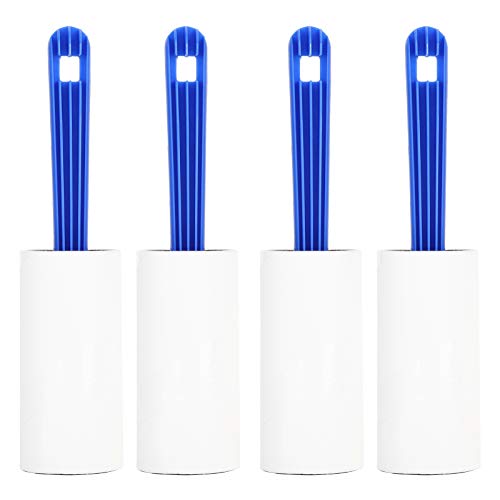 REXVTNS 4pcs Haustierhaarentferner Sticky Rollers | Hundekatze Lint Roller für Sofa/Kleidung/Auto | Tragbares Haarentfernungswerkzeug mit Tränen - Aus -Design (60 Layers of Blue) von REXVTNS