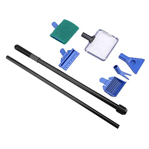 REXVTNS 5 in 1 Aquarium Care Kit | Fish Tank Brush/Gravel/Solution | Strong Stainless Steel Tools | Includes Net, Rake, Scraper REXVTNS 5 in 1 Aquarium Care Kit | Fish Tank Brush/Gravel/Solution | Strong Stainless Steel Tools | Includes Net, Rake, Scraper von REXVTNS