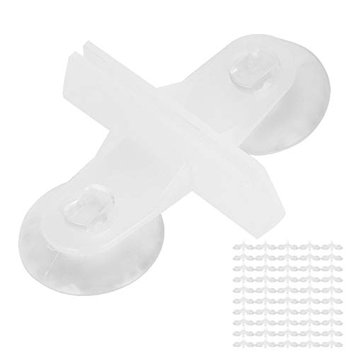 REXVTNS 50Pcs Aquarium Isolation Plate | Fish Tank Divider with Suction Cup | Sturdy Plastic Clips for Breeding/Separation | 0-0.5cm Glass Thickness (50 Suction Cups) von REXVTNS
