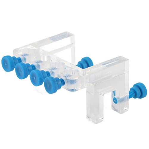 REXVTNS Acrylic Aquarium Hose Holder | 10mm Dia Water Pipe Clamp for Fish Tank/Filtration Tank | 4 - Hole Design for Easy Tank Maintenance & Water Changing von REXVTNS