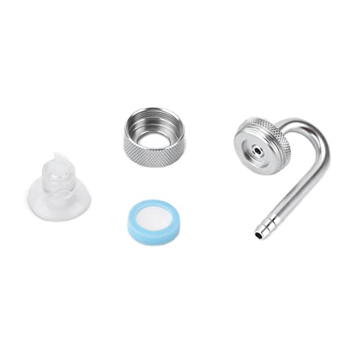 REXVTNS Aquarium CO2 Diffusor | Aluminiumlegierung CO2 -Zerstäuber für Fischtank/Pflanztank | Einfacher robuster Kohlendioxid -Raffiner mit sicherem Grip Design | 4mm PU -Rohranschluss von REXVTNS