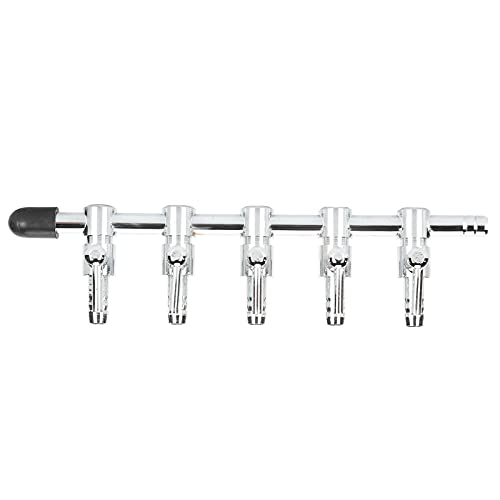REXVTNS Aquarium Flow Control Valve | Stainless Steel Fish Container Accessories | 2/4 / 5 - Head Oxygen Regulator for Aquariums/Fish Containers | Manual Adjustable 0 - Full Flow (5 Heads) von REXVTNS