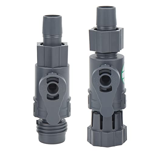 REXVTNS Aquarium Water Control Connector | Double Valve Leakage Proof & Quick Release | Fish Enclosure Hose Tap for Purification System/Pump/Water Change | 2 - Pack with Adjustable (1/2in) von REXVTNS