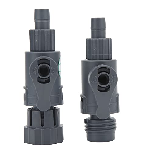 REXVTNS Aquarium Water Control Connector | Double Valve Leakage Proof & Quick Release | Fish Enclosure Hose Tap for Purification System/Pump/Water Change | 2 - Pack with Adjustable (3/8in) von REXVTNS