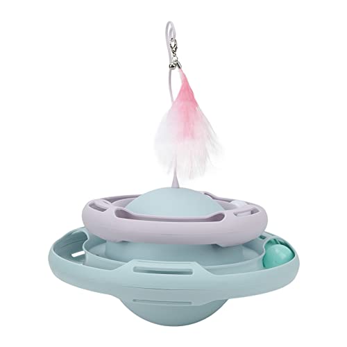 REXVTNS Cat Activity Toy with Bell Ball & Cat Wand | Multifunctional Puzzle Toy for Indoor Cats | Flying Saucer Design Prevents Tipping | Sturdy Plastic for Chasing & Play REXVTNS Cat Activity Toy with Bell Ball & Cat Wand | Multifunctional Puzzle Toy for Indoor Cats | Flying Saucer Design Prevents Tipping | Sturdy Plastic for Chasing & Play von REXVTNS