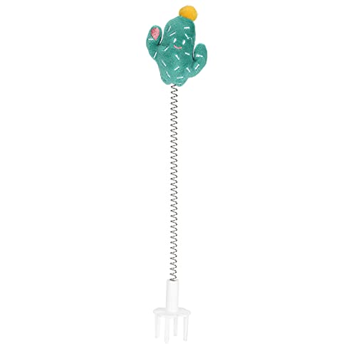REXVTNS Cat Spring Toy | Elastic Metal Wire Cat Teaser with Plush Ball | Interactive Toy for Cats/Kittens/Pets | Secure & Sturdy Spring Rope Design (Cactus Green) von REXVTNS