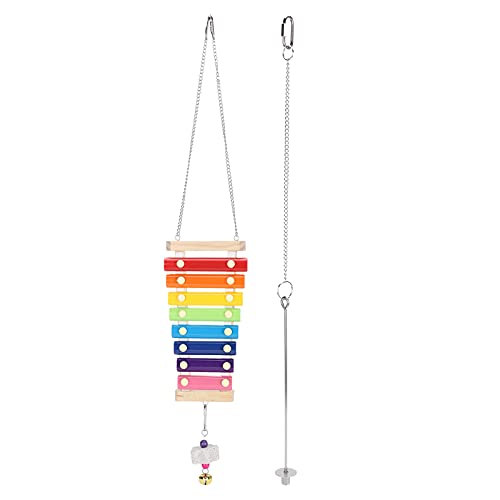 REXVTNS Chicken Xylophone Pecking Toy | Stainless Steel Fruit Utensil & Grind Stone Pendant | Hanging Toys for Hens Coop/Backyard Poultry | Reduce Boredom with Musical Sounds REXVTNS Chicken Xylophone Pecking Toy | Stainless Steel Fruit Utensil & Grind Stone Pendant | Hanging Toys for Hens Coop/Backyard Poultry | Reduce Boredom with Musical Sounds von REXVTNS